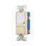 Led Nightlight w/ Switch, Auto-Grnd/Led Nightlight, #14-#12 Awg 15A, 120V, Rocker, Ivy, 1-Pole, 7738V-BOX
