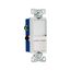 Led Nightlight w/ Switch, Auto-Grnd/Led Nightlight, #14-#12 Awg 15A, 120V, Rocker, Wht, 1-Pole, 7738W-BOX