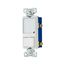 Led Nightlight w/ Switch, Auto-Grnd/Led Nightlight, #14-#12 Awg 15A, 120V, Rocker, Wht, 1-Pole, 7738W-BOX