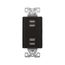Usb Multiport Charging Station, 5A, Flush Mount, 5V, Black, 2-Pole 3-Wire, Grounding, 7750BK-BOX