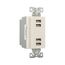 Usb Multiport Charging Station, 5A, Flush Mount, 5V, Light Almond, 2-Pole 3-Wire, Grounding, 7750LA-BOX