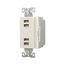 Usb Multiport Charging Station, 5A, Flush Mount, 5V, Light Almond, 2-Pole 3-Wire, Grounding, 7750LA-BOX