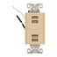 Usb Multiport Charging Station, 5A, Flush Mount, 5V, Ivory, 2-Pole 3-Wire, Grounding, 7750V-BOX