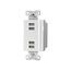 Usb Multiport Charging Station, 5A, Flush Mount, 5V, White, 2-Pole 3-Wire, Grounding, 7750W-BOX