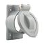 Receptacle Cover, Lift Lid Cover, Wet, Verticle, Self-Closing, Used w/ 50A Locking, 7770