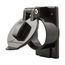 Lift Lid Cover, Self-Closing, Used w/ 50A Locking, Surface Mount, Black Receptacle, Wet, 1-Gang, 7788BK
