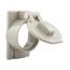 Lift Lid Cover, Self-Closing, Used w/ 50A Locking, Surface Mount, Gray Receptacle, Wet, 1-Gang, 7788GY