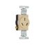 Arrow Hart Heavy-Duty Flush Mount Receptacle, #4 Awg, 20A, 125/250V, Side Wire, Ivory, 10-20R, 805V-BOX