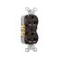 Commercial Specification Grade Duplex Receptacle, #14-10 Awg, 20A, 250V, SideWire, Brown, 6-20R, 815B-BOX