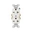 Commercial Specification Grade Duplex Receptacle, #14-10 Awg, 20A, 250V, SideWire, White, 6-20R, 815W-BOX