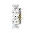 Commercial Specification Grade Duplex Receptacle, #14-10 Awg, 20A, 250V, SideWire, White, 6-20R, 815W-BOX