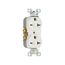 Commercial Specification Grade Duplex Receptacle, #14-10 Awg, 20A, 250V, SideWire, White, 6-20R, 815W-BOX