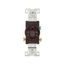 Commercial Specification Grade Single Receptacle, #14-10 Awg, 15A, 250V, SideWire, Brown, 6-15R, 816B-BOX