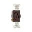 Commercial Specification Grade Single Receptacle, #14-10 Awg, 15A, 125V, SideWire, Brown, Pvc, 817B-BOX