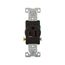 Commercial Grade Single Receptacle, #14-10 Awg 15A, 125V, SideWire, Black, Screw, Pvc, 817BK