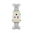 Commercial Grade Single Receptacle, #14-10 Awg 15A, 125V, SideWire, Light Almond, Pvc, 817LA-BOX