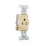 Commercial Specification Grade Single Receptacle, #14-10 Awg, 15A, 125V, SideWire, Ivory, Pvc, 817V-BOX