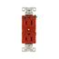 Arrow Hart Heavy-Duty Duplex Receptacle, #14-10 Awg 15A, Healthcare, 125V, Red, Pvc, 8200RD
