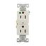Arrow Hart Heavy-Duty Duplex Receptacle, #14-10 Awg 15A, Healthcare, 125V, White, Pvc, 8200W
