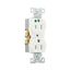 Arrow Hart Heavy-Duty Duplex Receptacle, #14-10 Awg 15A, Healthcare, 125V, White, Pvc, 8200W