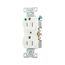 Arrow Hart Heavy-Duty Duplex Receptacle, #14-10 Awg 15A, Healthcare, 125V, White, Pvc, 8200W