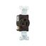 Arrow Hart Extra Heavy-Duty Single Receptacle, #14-10 Awg 15A, Healthcare, 125V, Brown, 8210B