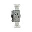Arrow Hart Extra Heavy-Duty Single Receptacle, #14-10 Awg 15A, Healthcare, 125V, Gray, 8210GY