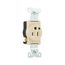Arrow Hart Extra Heavy-Duty Single Receptacle, #14-10 Awg 15A, Healthcare, 125V, Ivory, 8210V
