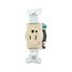Arrow Hart Extra Heavy-Duty Single Receptacle, #14-10 Awg 15A, Healthcare, 125V, Ivory, 8210V
