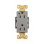 Arrow Hart Extra Heavy-Duty Duplex Receptacle, #14-10 Awg 15A, Healthcare 125V, Gray, Duplex, 8262GY