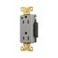 Arrow Hart Extra Heavy-Duty Duplex Receptacle, #14-10 Awg 15A, Healthcare 125V, Gray, Duplex, 8262GY