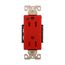 Arrow Hart Extra Heavy-Duty Duplex Receptacle, #14-10 Awg 15A, Healthcare 125V, Red, Duplex, 8262RD