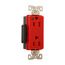 Arrow Hart Extra Heavy-Duty Duplex Receptacle, #14-10 Awg 15A, Healthcare 125V, Red, Duplex, 8262RD