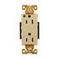 Arrow Hart Duplex Receptacle, #14-10 Awg 15A, Healthcare 125V, Ivory, Duplex, Auto-Grounding, 8262V