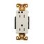 Arrow Hart Duplex Receptacle, #14-10 Awg 15A, Healthcare 125V, Duplex, Auto-Grounding, 8262W