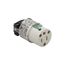 Arrow Hart Safety Grip Straight Blade Connector, #14-10 Awg 15A 125V, Clear, 2-Pole, 8269