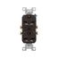 Commercial Grade Duplex Receptacle, #14-10 Awg 15A, 250V, Side, Brown, 6-15R, 2-Pole 3-Wire, 826B-BOX