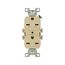 Commercial Grade Duplex Receptacle, #14-10 Awg 15A, 250V, SideWire, Ivory, 6-15R, Duplex, Screw, 826V-BOX