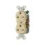 Commercial Grade Duplex Receptacle, #14-10 Awg 15A, 250V, SideWire, Ivory, 6-15R, Duplex, Screw, 826V-BOX