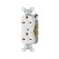 Commercial Grade Duplex Receptacle, #14-10 Awg 15A, 250V, SideWire, White, 6-15R, Duplex, Screw, 826W-BOX