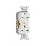 Commercial Grade Duplex Receptacle, #14-10 Awg 15A, 250V, SideWire, White, 6-15R, Duplex, Screw, 826W-BOX