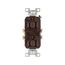Commercial Grade Duplex Receptacle, #14-10 Awg 15A, 125V, SideWire, Brown, Duplex, Screw, 827B-BOX