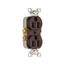 Commercial Grade Duplex Receptacle, #14-10 Awg 15A, 125V, SideWire, Brown, Duplex, Screw, 827B-BOX