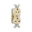 Commercial Grade Duplex Receptacle, #14-10 Awg 15A, 125/250V, Side Wire, Ivory, 6-15R, Duplex, 829V-BOX