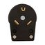 Arrow Hart Angled Plug, #12-10 Awg 30A 125V, Black, Tt-30P, 2-Pole 3-Wire, 0.64", Retail Box, 83-SP