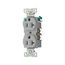 Arrow Hart Heavy-Duty Duplex Receptacle, #14-10 Awg 20A, Healthcare 125V, Gray Face, 5-20R, 8300GY