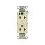 Arrow Hart Heavy-Duty Duplex Receptacle, #14-10 Awg 20A, 125V, Light Almond Face, Pvc Base, 8300LA