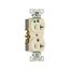 Arrow Hart Heavy-Duty Duplex Receptacle, #14-10 Awg 20A, 125V, Light Almond Face, Pvc Base, 8300LA