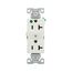 Arrow Hart Heavy-Duty Duplex Receptacle, #14-10 Awg 20A, Healthcare 125V Face, Pvc Base, 5-20R, 8300W
