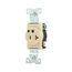 Arrow Hart Single Receptacle, #14-10 Awg 20A, Healthcare 125V, Ivory Face, Pvc Base, 5-20R, 8310V